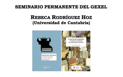 Seminario permanente del GEXEL con Rebeca Rodríguez de Hoz
